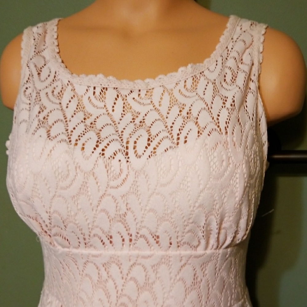 NWOT! Pink lined lace dress - Picture 3 of 4