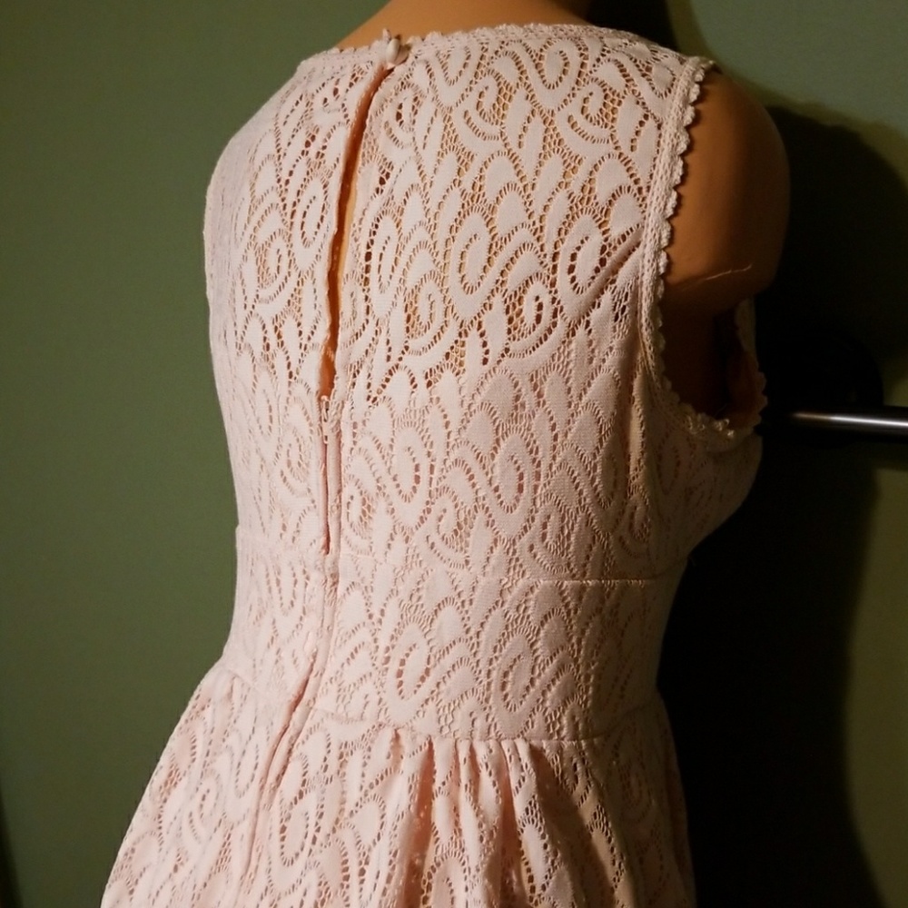 NWOT! Pink lined lace dress - Picture 4 of 4