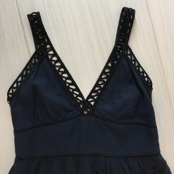 Cynthia Steffe Dresses & Skirts - Cynthia Steffe Navy Black Eyelet Dress 4 runs smal
