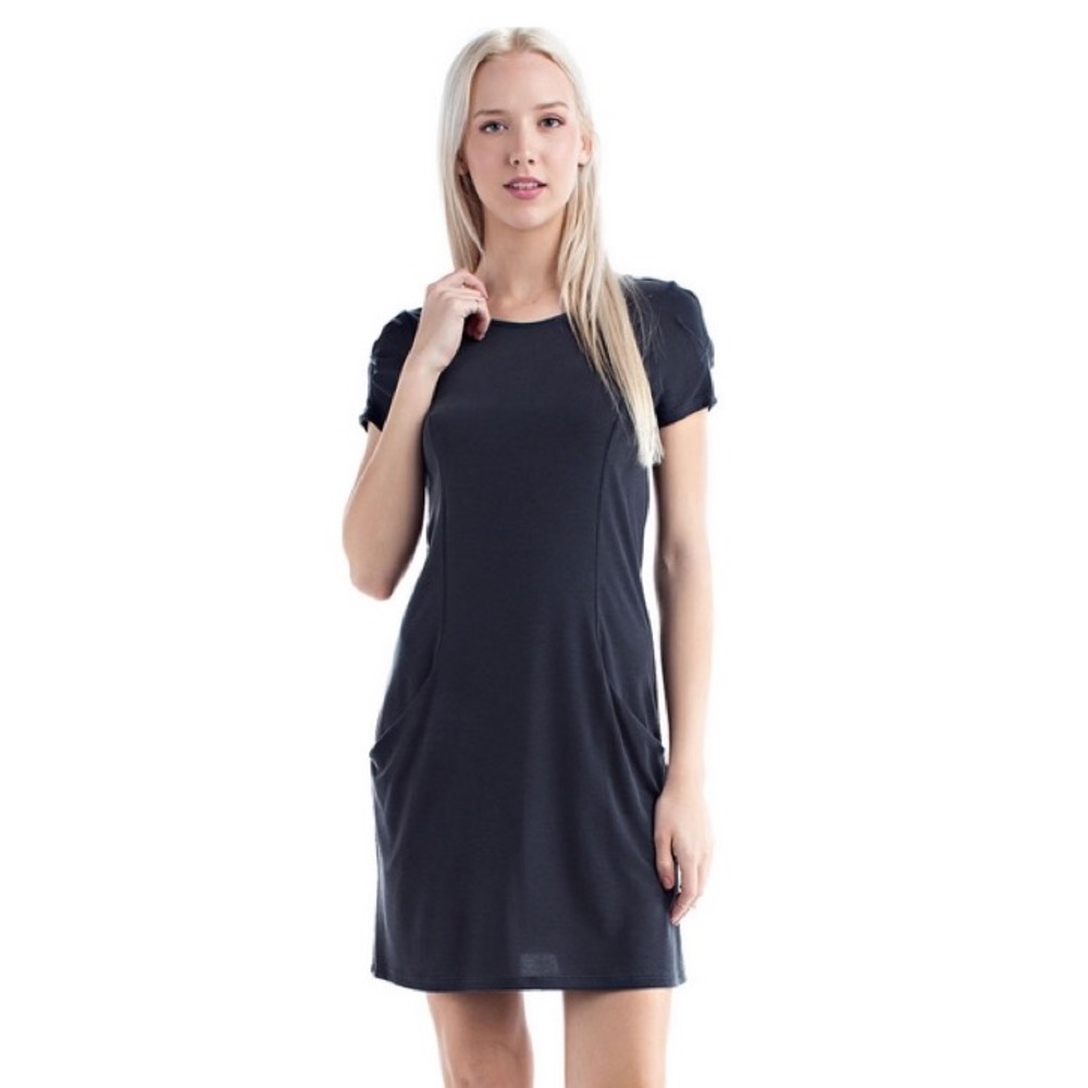 Charcoal Front Pocket Dress
