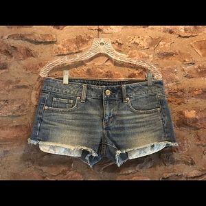 Denim cutoff shorts