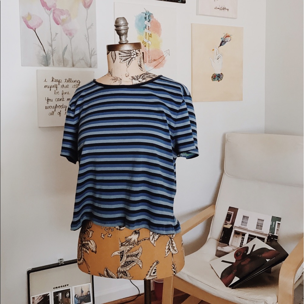 Baby blue me away top