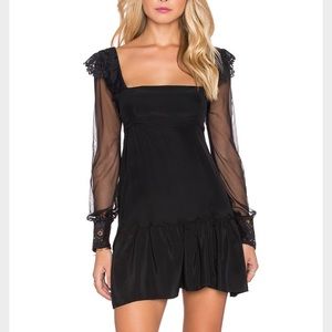 For Love and Lemons - Kate Mini Dress (BLACK)