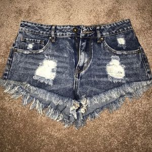 Pac Sun women's denim high rise shorts