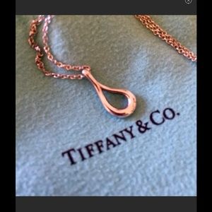 Authentic Tiffany open teardrop pendant