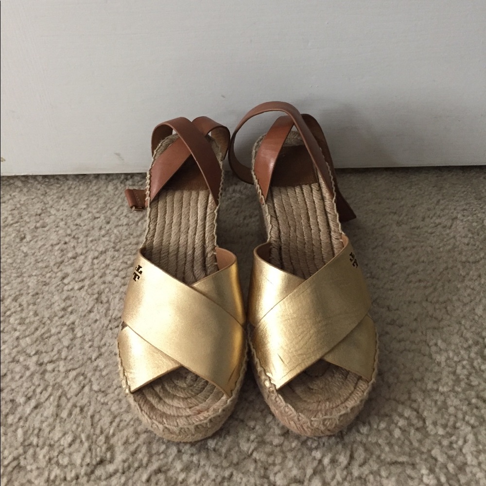 Tory Burch Espadrille Wedges Size 6