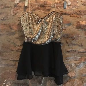 Strapless sequin top