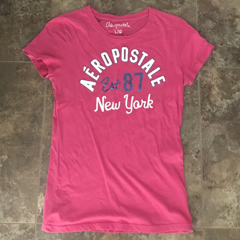 Aeropostale Pink graphic tee, L