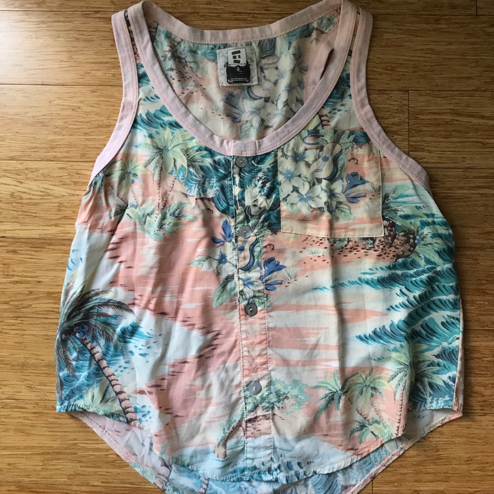 Furst of a Kind button up tank top