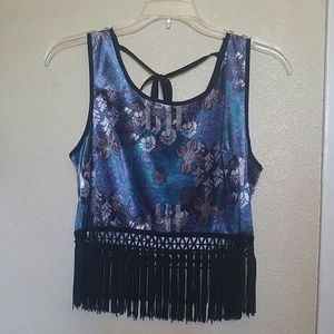 Band of Gypsies Fringe Crop Top