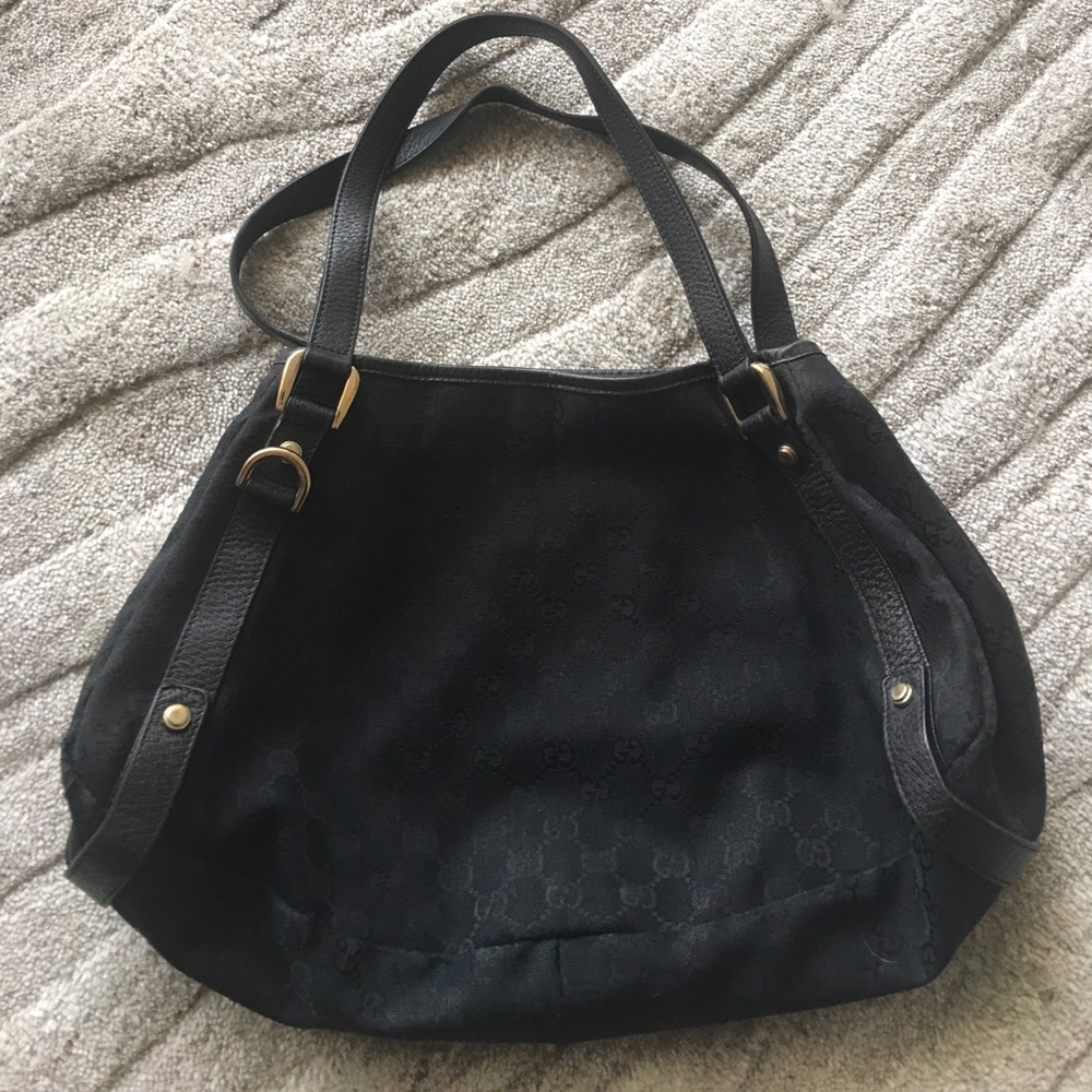 Gucci: Signature Logo Monogram Canvas Shoulder Bag