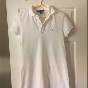 Polo dress white. Like new.