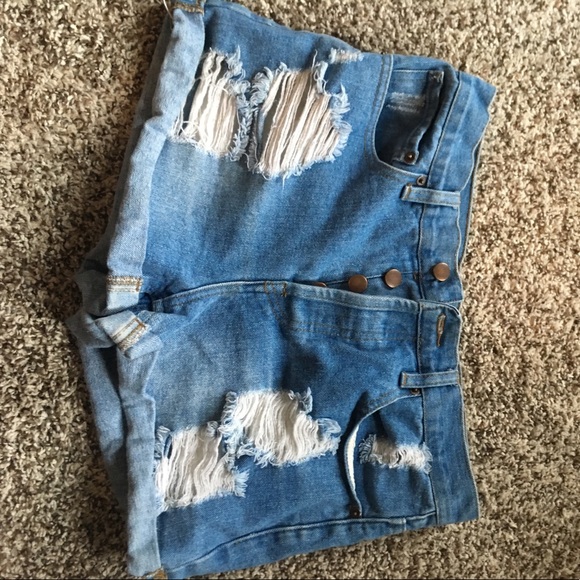 Pants - High rise jean shorts