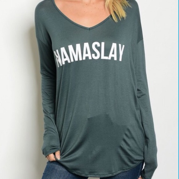 Last one! Small Namaslay long sleeve slouchy tee - Picture 3 of 6