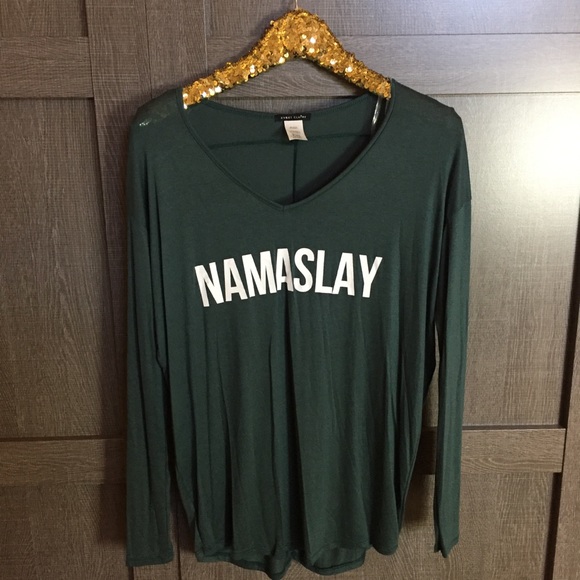Last one! Small Namaslay long sleeve slouchy tee - Picture 6 of 6