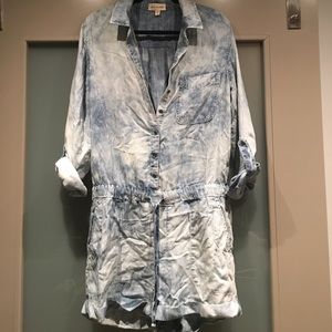 ⚡️Striped Chambray Romper⚡️