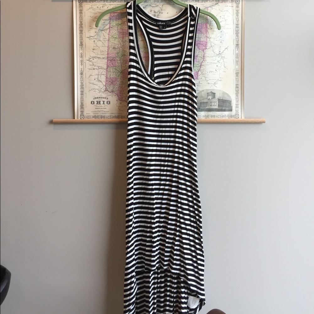 Striped High Low Maxi