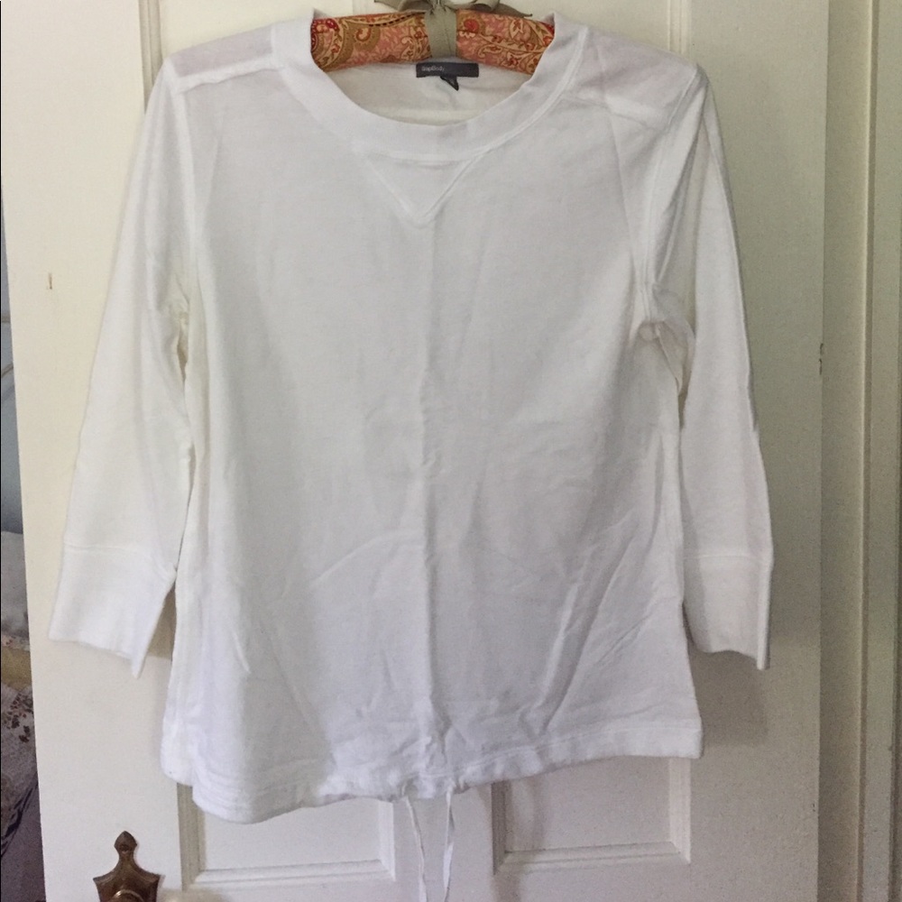 Tie bottom white tee