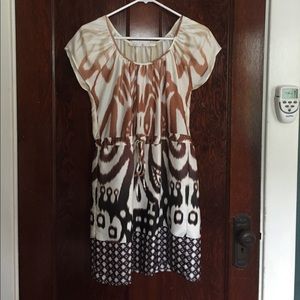 Silk versatile animal print dress
