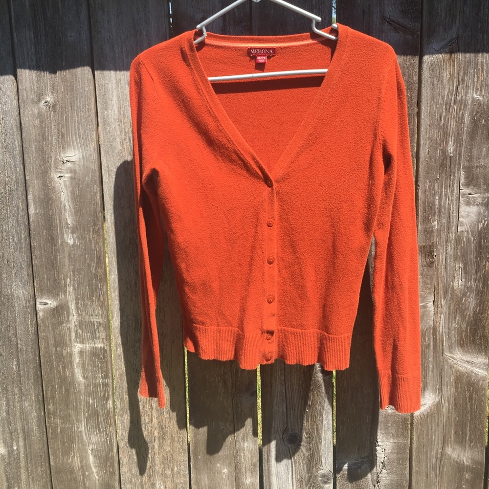 Rust Colored Cardigan - Picture 5 of 5