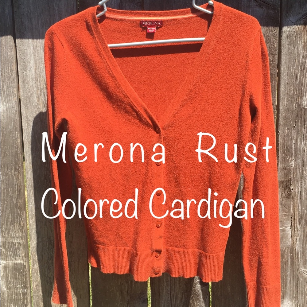 Rust Colored Cardigan