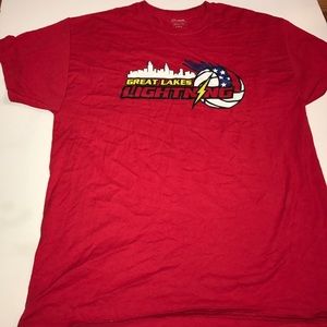 Great Lakes lighting volleyball shirt