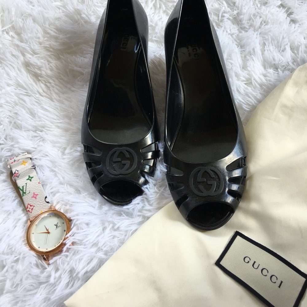 Gucci marola jelly wedges