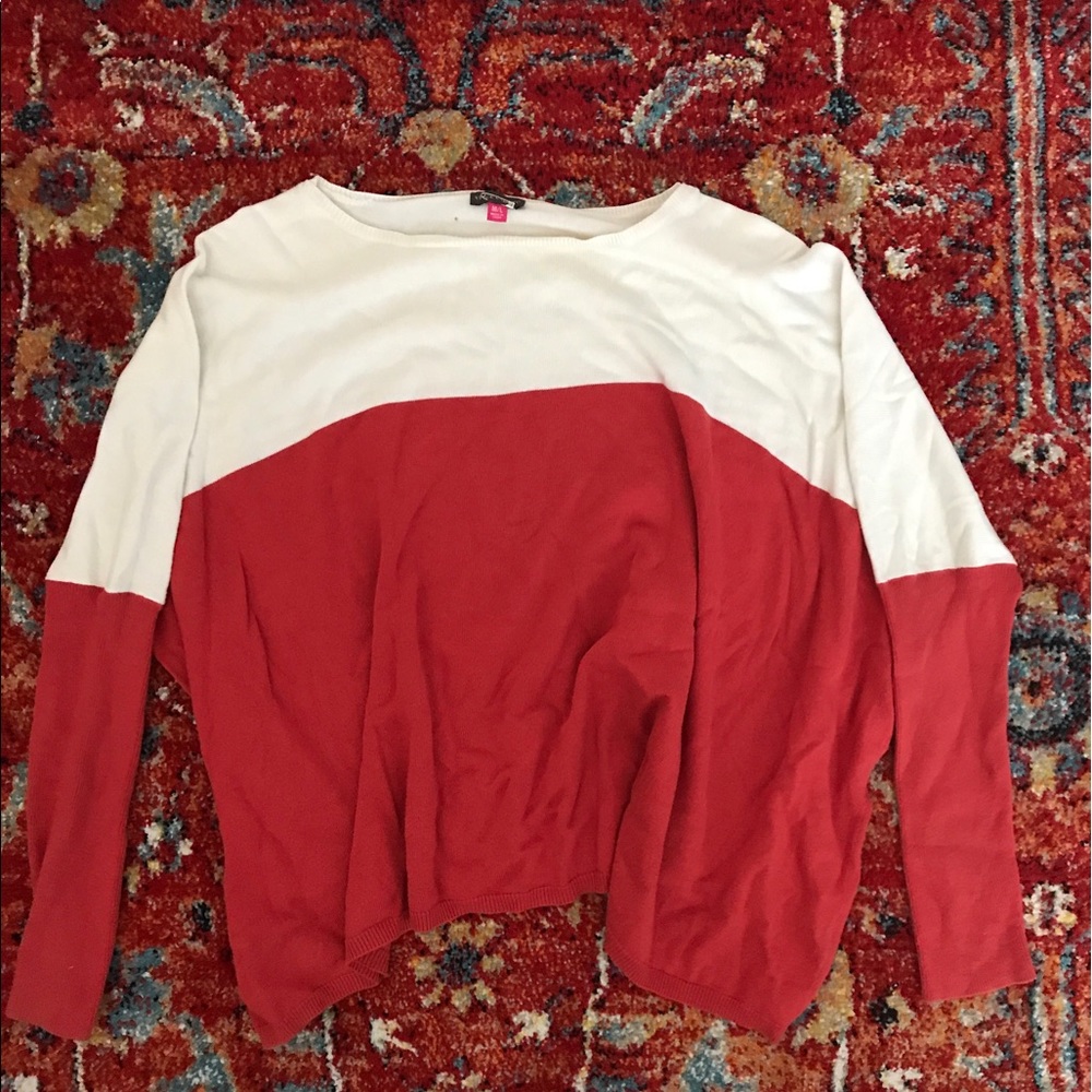Red and white sweater