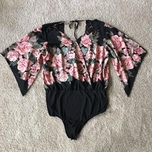 Pink Floral Body suit