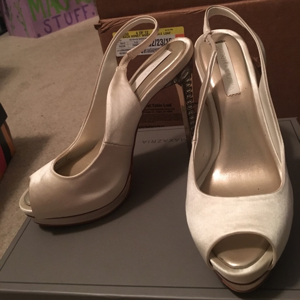 Cream Gemmed Heels Highheels