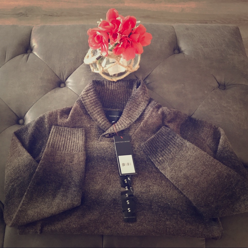 Geoffrey Beene Taupe Combo Sweater Size: Small