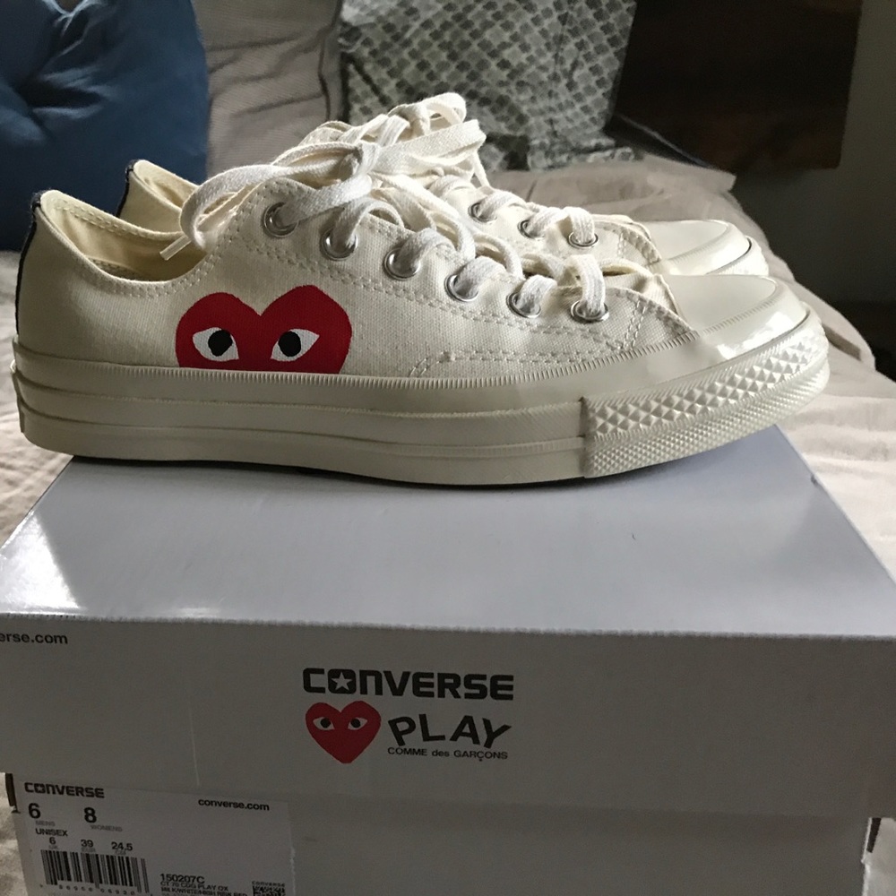 J crew comme des garçon converse play