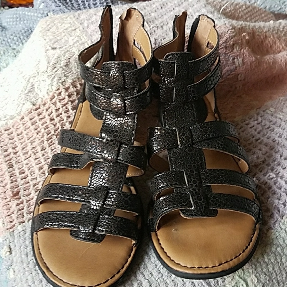 Boc gladiator sandal black brown shimmer