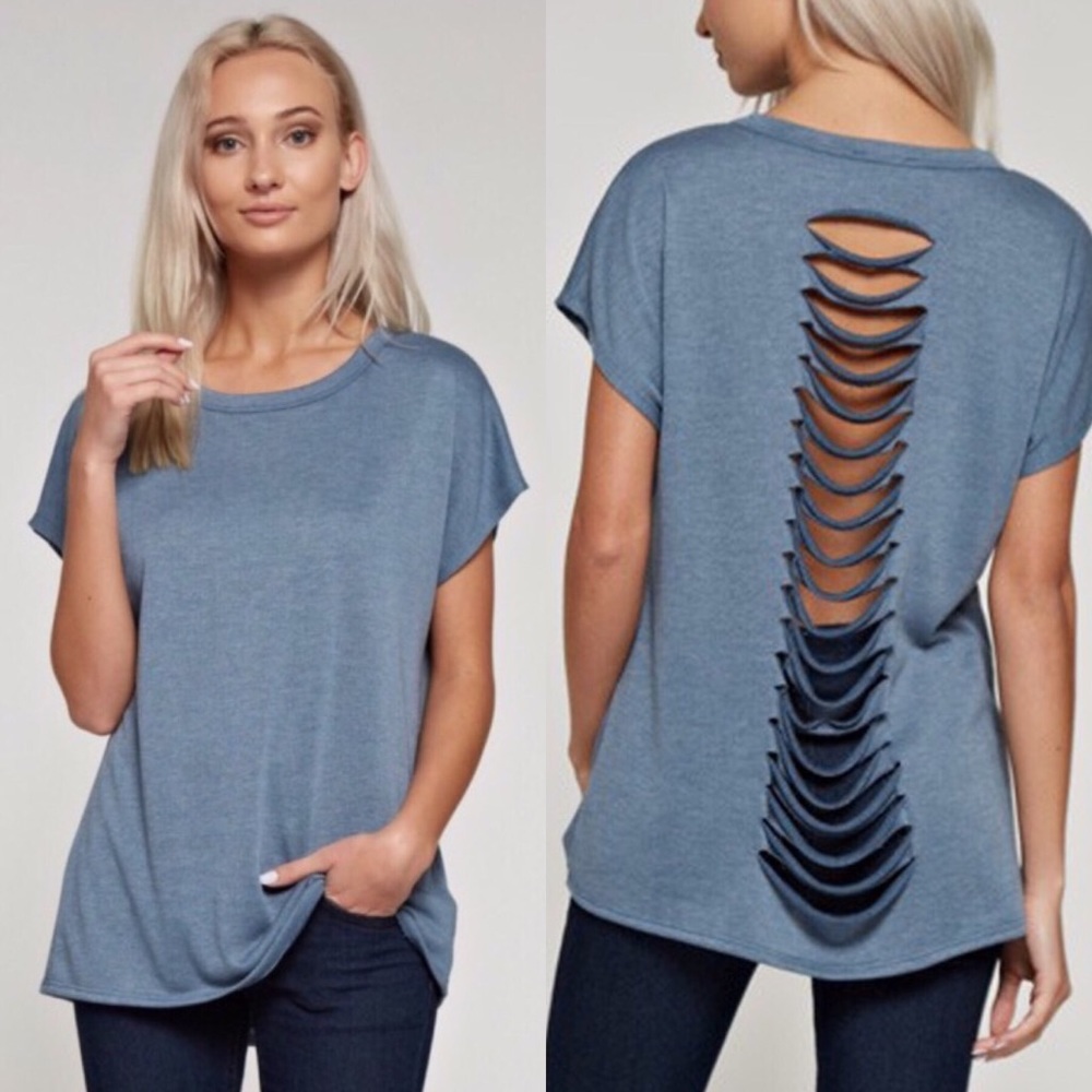 Laser Cut Detail Back Top - Picture 2 of 4