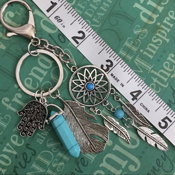⛱ 3 for $15 Dream Catcher Feather Keyring Keychain - Picture 4 of 4