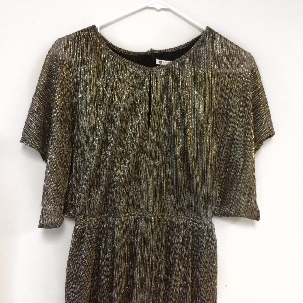 Chelsea & Violet god metallic dress