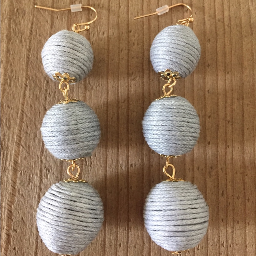 Gray lantern earrings