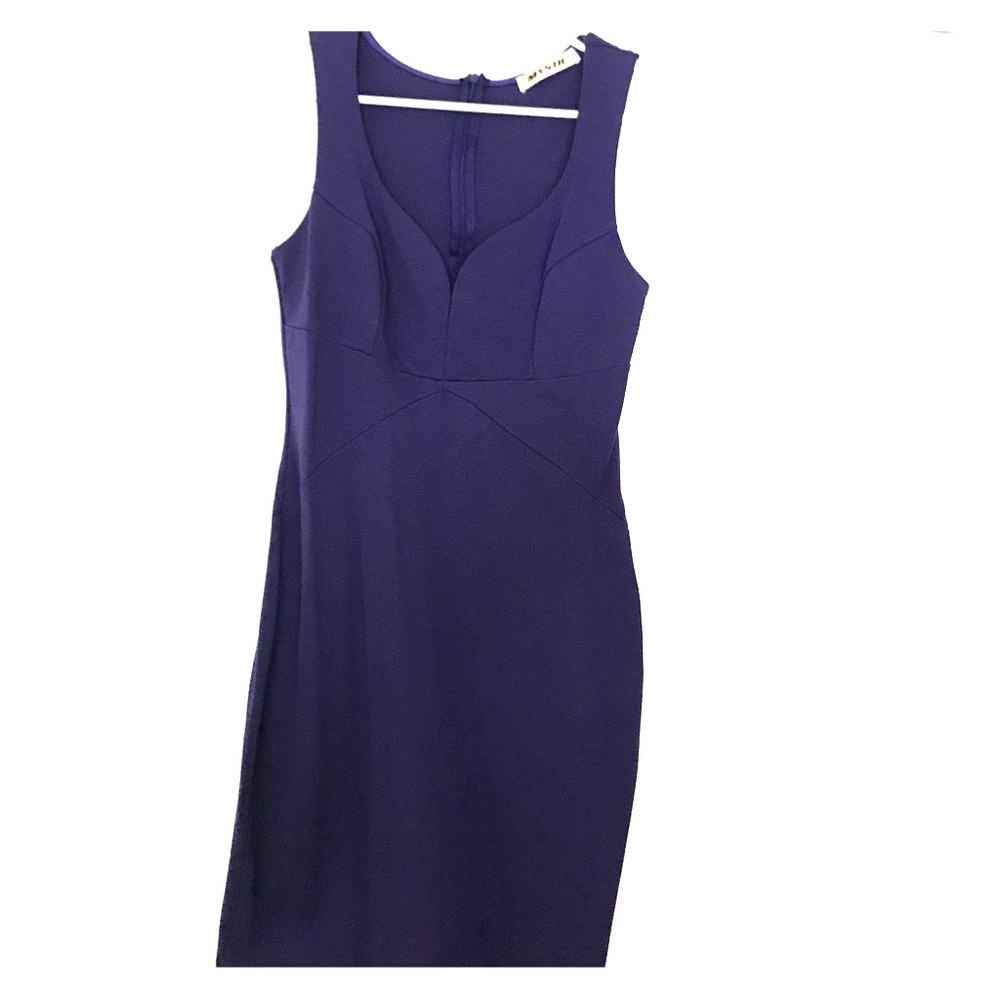 Navy blue midi dress