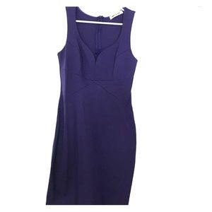 Navy blue midi dress