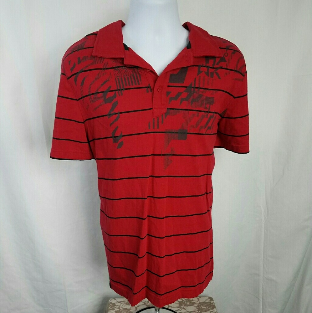 Tony Hawk Red Graphic Polo Shirt 100% Cotton