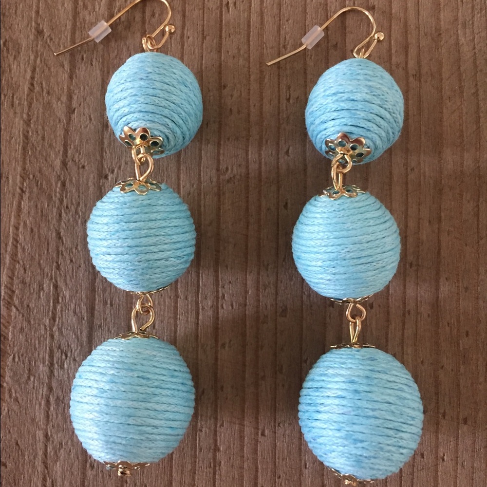 Blue lantern earrings