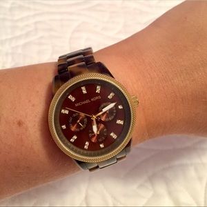 Retired Michael Kors Tortoise Watch - Like New
