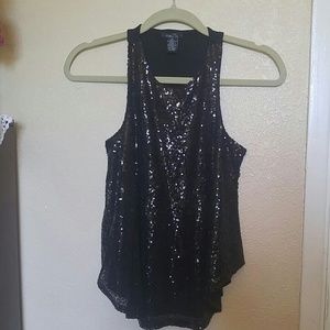 Sparkley Black Tank Top