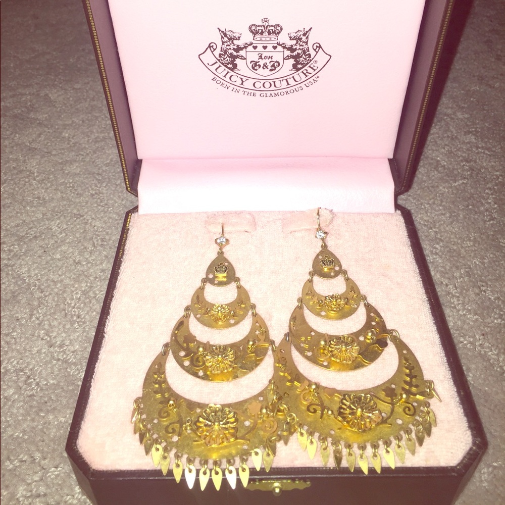 Juicy Couture Gold Chandelier Earrings