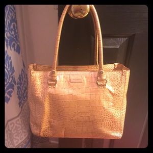 Kate Spade Purse, Gold Alligator Textured