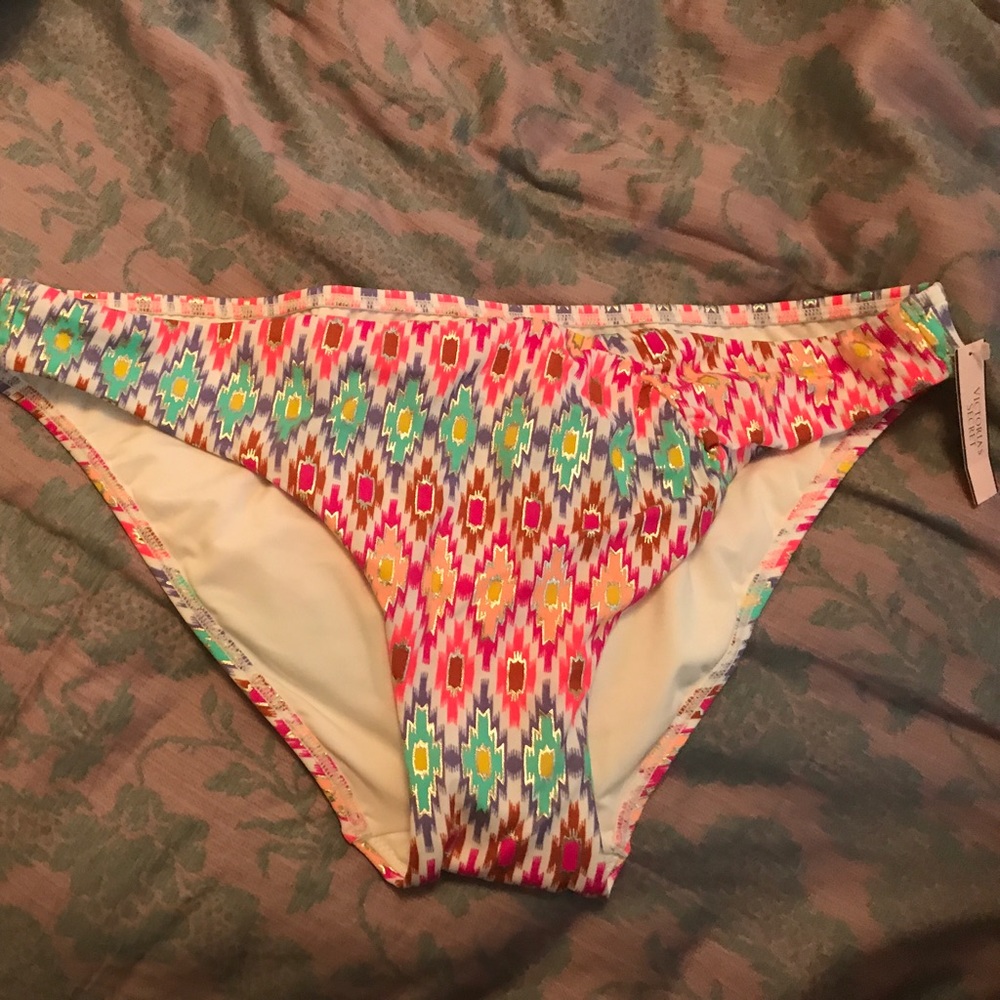 VS swim bottoms - metallic Aztec print