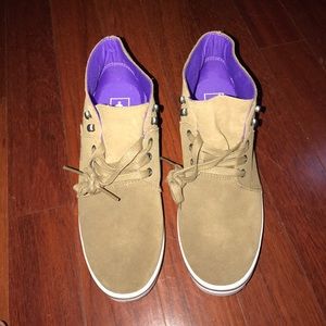 Tan high top suede Vans