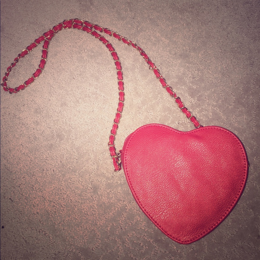 Heart shape cross body bag