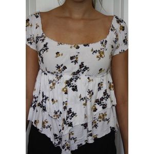 Free People Flower Printed Top