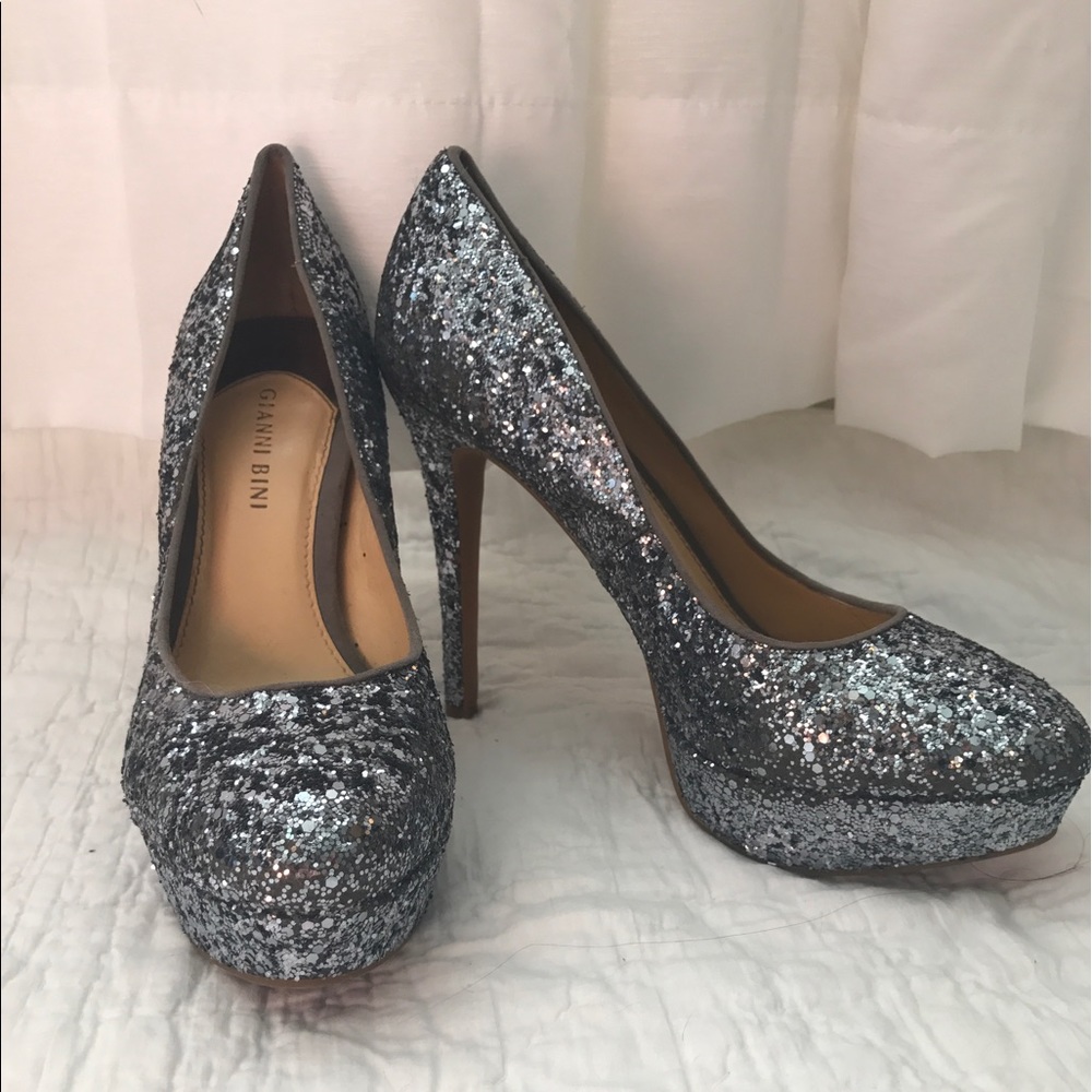 Gianni Bini Silver Pumps